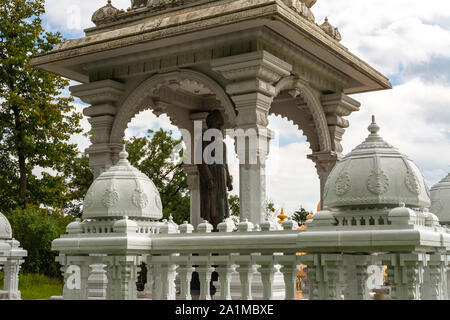 Esterno del Santuario indù. Lemont, Illinois, Stati Uniti d'America Foto Stock