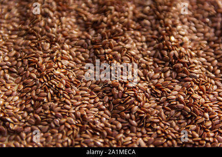 Brown Lino semi dare olio di lino e un bellissimo sfondo Foto Stock