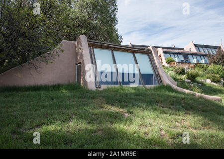 Una facciata di Sunridge, l'ultima dimora di attore di Hollywood Dennis Weaver e sua moglie, Gerry, in Ridgway, una cittadina rurale della contea di Ouray, Colorado Foto Stock