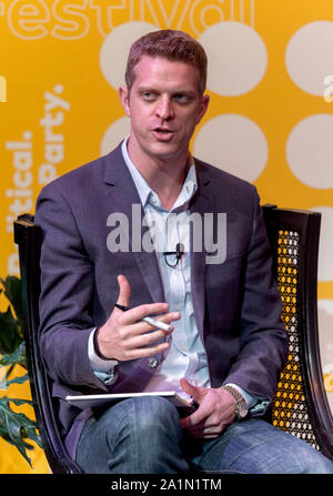 Austin, Texas, Stati Uniti d'America. Il 27 settembre, 2019. GARRETT HAAKE modera la discussione sul giorno due dei tre giorni di Texas Tribune Festival, una politica annuale politica e colloquio. Credito: Brian Cahn/ZUMA filo/Alamy Live News Foto Stock