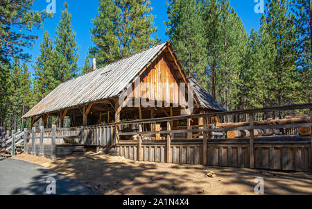 Oregon, piegare, High Desert Museum, 1904 Miller Familly segheria Foto Stock