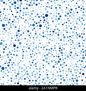 Modello senza giunture sfondo con puntini blu su bianco vettore Illustrazione Vettoriale