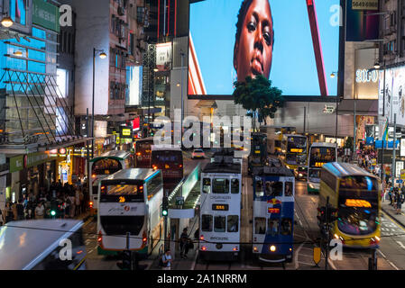 Rush Hour a Causeway Bay, Hong Kong, Cina. Foto Stock