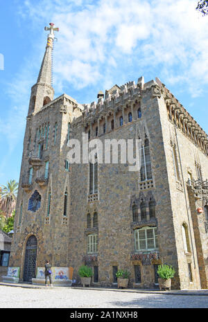 Torre Bellesguard, architetto Antonio Gaudì a Barcellona Foto Stock