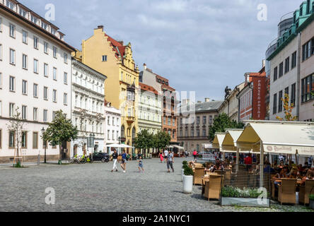 Ovocny trh Square, Città Vecchia Praga Repubblica Ceca Foto Stock