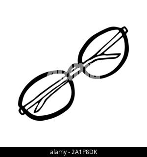 Bicchieri. Contorno nero su sfondo bianco. Immagine può essere utilizzato nella pubblicità, poster, volantini, banner, logo ecc. Illustrazione Vettoriale. EPS10 Illustrazione Vettoriale