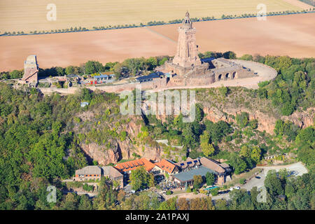 Kyffhaeuser, monumento, Barbarossa. Lo scenario, kyffhauser Foto Stock