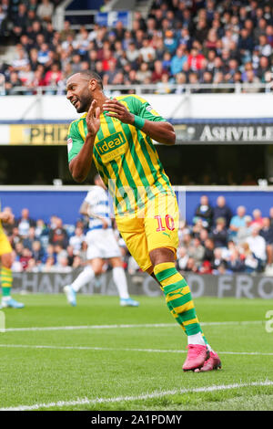 Londra, Regno Unito. 28 Sep, 2019. Londra, Regno Unito. 28 Sep, 2019. West Bromwich Albion di Phillips Matt durante la prima metà del cielo scommessa match del campionato tra Queens Park Rangers e West Bromwich Albion a Kiyan Prince Foundation Stadium, Londra sabato 28 settembre 2019. (Credit: John Cripps | MI News) solo uso editoriale, è richiesta una licenza per uso commerciale. Credito: MI News & Sport /Alamy Live News Foto Stock