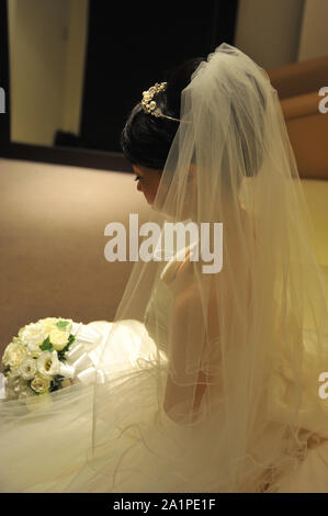 Brillante ed elegante, molto piacevole bouquet di nozze Foto Stock