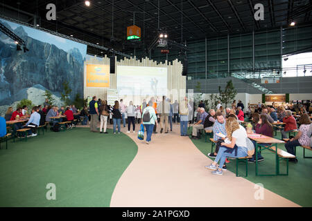 Impressioni del variegato programma per outdoor attivo, gli amanti della natura, scopritore, piacevole walker, i ciclisti e gli atleti estremi a Düsseldorf Germania Foto Stock