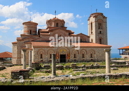 San Clemente chiesa presso il sito Plaosnik a Ohrid, Repubblica di Macedonia del nord Foto Stock