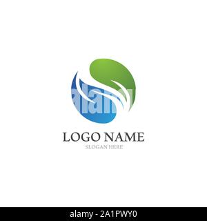 Yin Yang icona logo vector Illustrazione Vettoriale