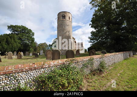 St Margaret chiesa, Herringfleet, Suffolk, Inghilterra, Regno Unito Foto Stock