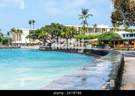 Hawai'i, la Big Island, Kailua-Kona Oceanfront Foto Stock