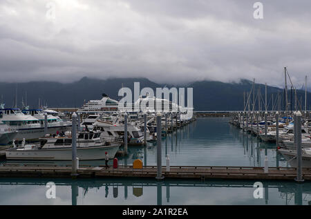 Seward Boat Harbour Foto Stock