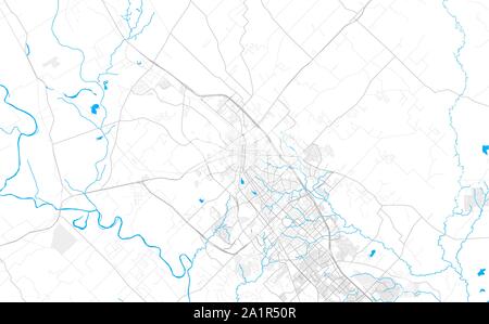 Ricco di vettore dettagliata mappa area di Bryan, Texas, Stati Uniti d'America. Mappa modello per arredamento di casa. Illustrazione Vettoriale