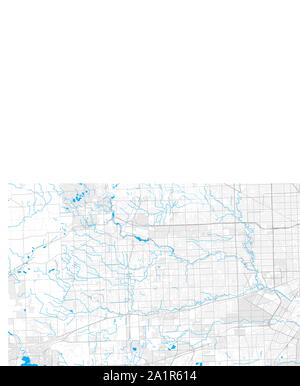 Ricco di vettore dettagliata mappa area di Westland, Michigan, Stati Uniti d'America. Mappa modello per arredamento di casa. Illustrazione Vettoriale