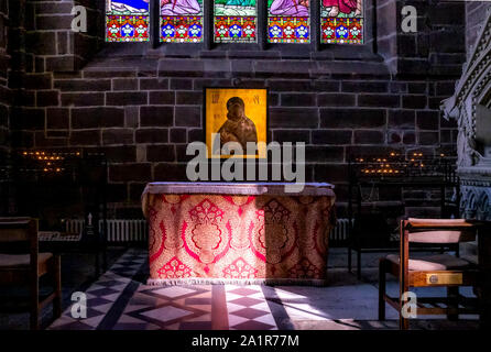 St Weburgh's Chapel, Cattedrale di Chester, Chester, Cheshire, Regno Unito Foto Stock