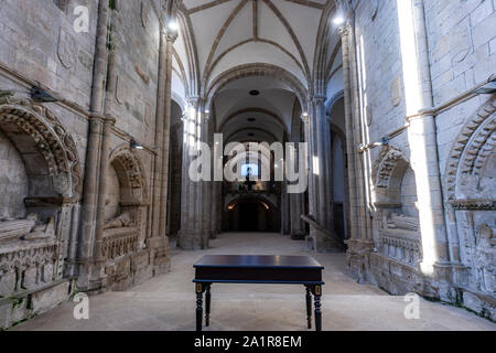 Tombe nel convento di San Domingos de Bonaval, Santiago de Compostela, Galizia, Spagna Foto Stock