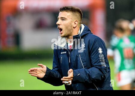 Treviso, Italia. 28 Sep, 2019. LUCA SPERANDIO di Benetton Treviso in panchina durante la Benetton Treviso Vs Leinster Rugby - Rugby Guinness Pro 14 - Credit: LPS/Ettore Grifoni/Alamy Live News Foto Stock