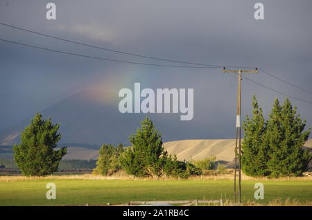 Rainbow. Te Araroa Trail. Isola del Sud. Nuova Zelanda Foto Stock