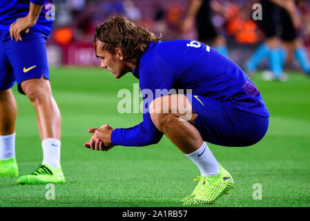 Barcellona - Sep 24: Antoine Griezmann svolge presso la Liga match tra FC Barcelona e Villarreal CF allo stadio Camp Nou il 24 settembre 2019 Foto Stock