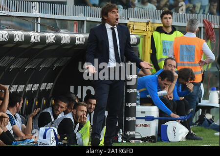 Genova, Italia, 28 set 2019, Antonio Conte (INTER) durante la Sampdoria vs Inter - Calcio italiano di Serie A uomini campionato - Credito: LPS/Danilo Vigo/Alamy Live News Foto Stock