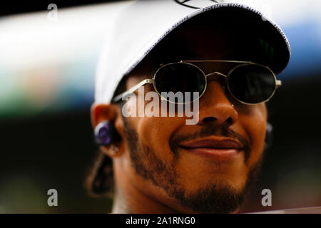 LEWIS HAMILTON di Mercedes AMG Petronas Motorsport in Formula 1 Gran Premio d'Italia a Monza Eni il circuito di Monza, Italia. Foto Stock