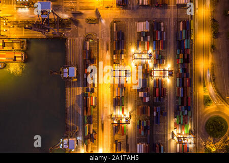 Kwai Tsing terminal per container da fuco view Foto Stock