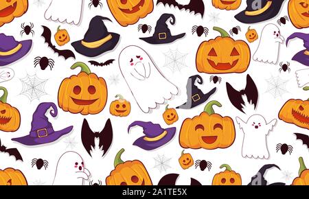 Halloween pattern perfetta illustrazione vettoriale Illustrazione Vettoriale