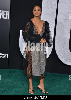 Los Angeles, Stati Uniti d'America. 28 Sep, 2019. Zazie Beetz 09/28/2019 La premiere del "Jolly" tenutasi presso la leva TCL Chinese Theatre di Los Angeles, CA Foto di Izumi Hasegawa/HollywoodNewsWire.co Credito: Hollywood News filo Inc. Credito: Hollywood News filo Inc./Alamy Live News Foto Stock
