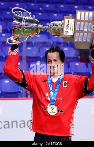Uomini Campioni del Mondo Team di Lacrosse in Canada Foto Stock