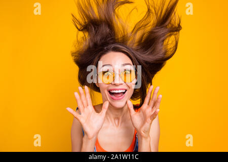 Close-up verticale di Nizza cool crazy incantevole adorabile sognante attr Foto Stock