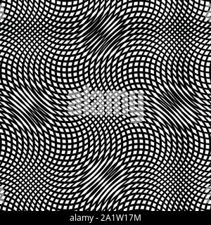 Ordito, sotto forma di libero matrice reticolare, matrice di righe. Complessa rete geometrica, web modello di cellulare, cellulari sfondo. Free-form, reticolo amorfo, lat Illustrazione Vettoriale