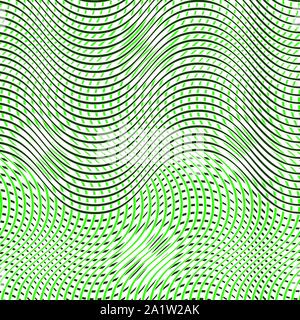 Le due tonalità, a 2 colori linee tratteggiate, speckle, cucitura, diffuso schema geometrico. Fitto reticolo ondulate, griglia. A intreccio, interconnettendo lineal, maglia lineare pat Illustrazione Vettoriale