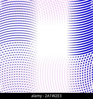 Le due tonalità, a 2 colori linee tratteggiate, speckle, cucitura, diffuso schema geometrico. Fitto reticolo ondulate, griglia. A intreccio, interconnettendo lineal, maglia lineare pat Illustrazione Vettoriale