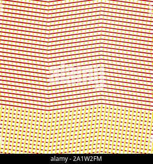 Le due tonalità, a 2 colori linee tratteggiate, speckle, cucitura, diffuso schema geometrico. Fitto reticolo ondulate, griglia. A intreccio, interconnettendo lineal, maglia lineare pat Illustrazione Vettoriale