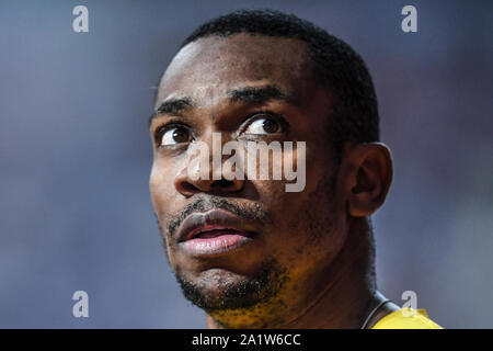 Yohan Blake (Giamaica). 100 metri uomini, Semifinale. Campionato mondiale di atletica IAAF, Doha 2019 Foto Stock