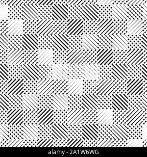 Bianco grill, reticolo di, incrociata a zig zag linee. Griglia simmetrica, la rete di linee con camber, effetto ad arco. Cellule di attraversata ondulate, scarabocchio, b Illustrazione Vettoriale