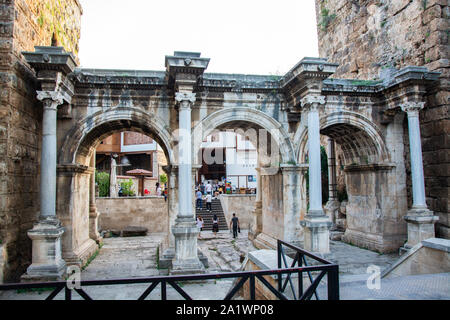 La Porta di Adriano, Antalya, Turchia Foto Stock