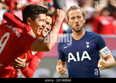 Monaco di Baviera, Deutschland. 01 ott 2019. PHOTOMOTICS: anteprima per il CL Match Tottenham Hotspur-FC Bayern Monaco di Baviera. Nuovo sogno duo Robert LEWANDOWSKI (FC Bayern Monaco di Baviera) e Philippe COUTINHO (FC Bayern Monaco di Baviera) soddisfare Harry KANE (Tottenham Hotspur) a Londra. Calcio, Champions League, fase di gruppo, 2.Spieltag DFL REGOLAMENTI VIETANO QUALSIASI USO DI FOTOGRAFIE come sequenze di immagini e/o quasi video. € | Utilizzo di credito in tutto il mondo: dpa/Alamy Live News Foto Stock