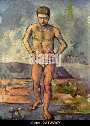 Il bagnante, da Paul Cézanne, 1885-87 Foto Stock