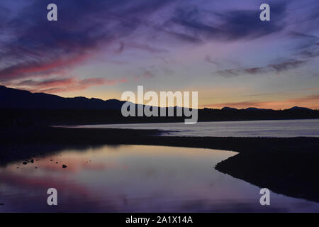 Tramonto di Nanaimo nella British Columbia, Canada Foto Stock