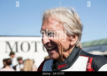 Derek Bell (Le Mans vincitore) al Goodwood xiv sett 2019 a Chichester, Inghilterra. Copyright Michael Cole Foto Stock