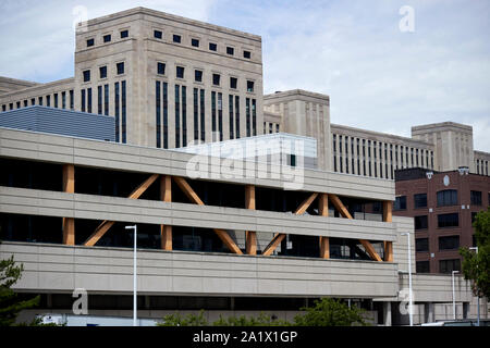 Il nuovo e il vecchio United States Post office nei centri di elaborazione di chicago, illinois, Stati Uniti d'America Foto Stock