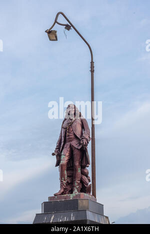 Pondicherry/India- 3 Settembre 2019: Statua di Joseph Francois Dupleix a Puducherry Beach Foto Stock