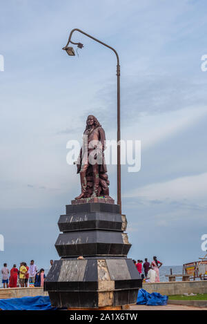 Pondicherry/India- 3 Settembre 2019: Statua di Joseph Francois Dupleix a Puducherry Beach Foto Stock