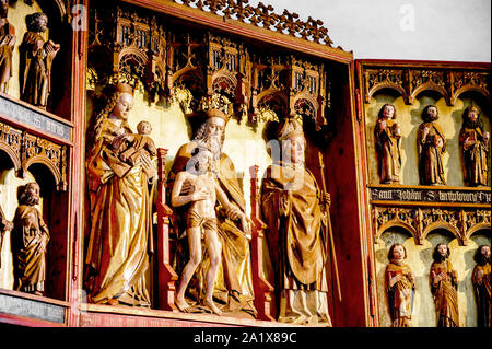 Interno del San Severin chiesa in Keitum, Sylt; Innenraum von San Severin in Keitum auf Sylt Foto Stock