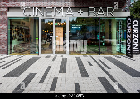 Il Curzon Cinema Aldgate - Il nuovo Curzon cinema sul Goodman i campi di sviluppo nella zona est di Londra Foto Stock