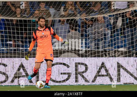 Marco Sportiello (Atalanta) durante l'italiano 'Serie A' match tra Sassuolo 1-4 Atalanta a Mapei Stadium il 28 settembre , 2019 a Reggio Emilia, Italia. (Foto di Maurizio Borsari/AFLO) Foto Stock